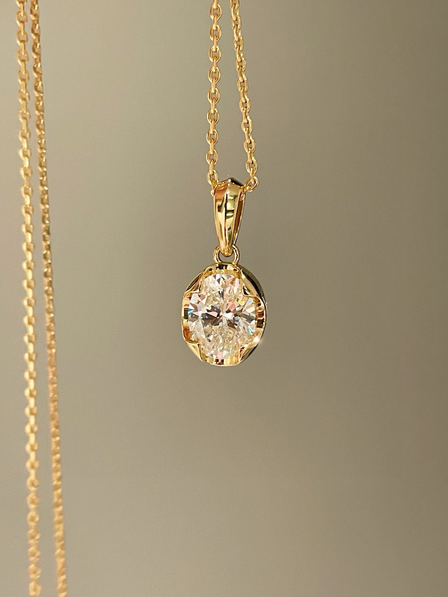 Golden Glow Solitaire Necklace - 14K Gold Pendant for Women | Elegant Minimalist Jewelry Gift for Anniversary, Valentine's Day & Special Occasions | Perfect for Date Nights, Weddings & Formal Events