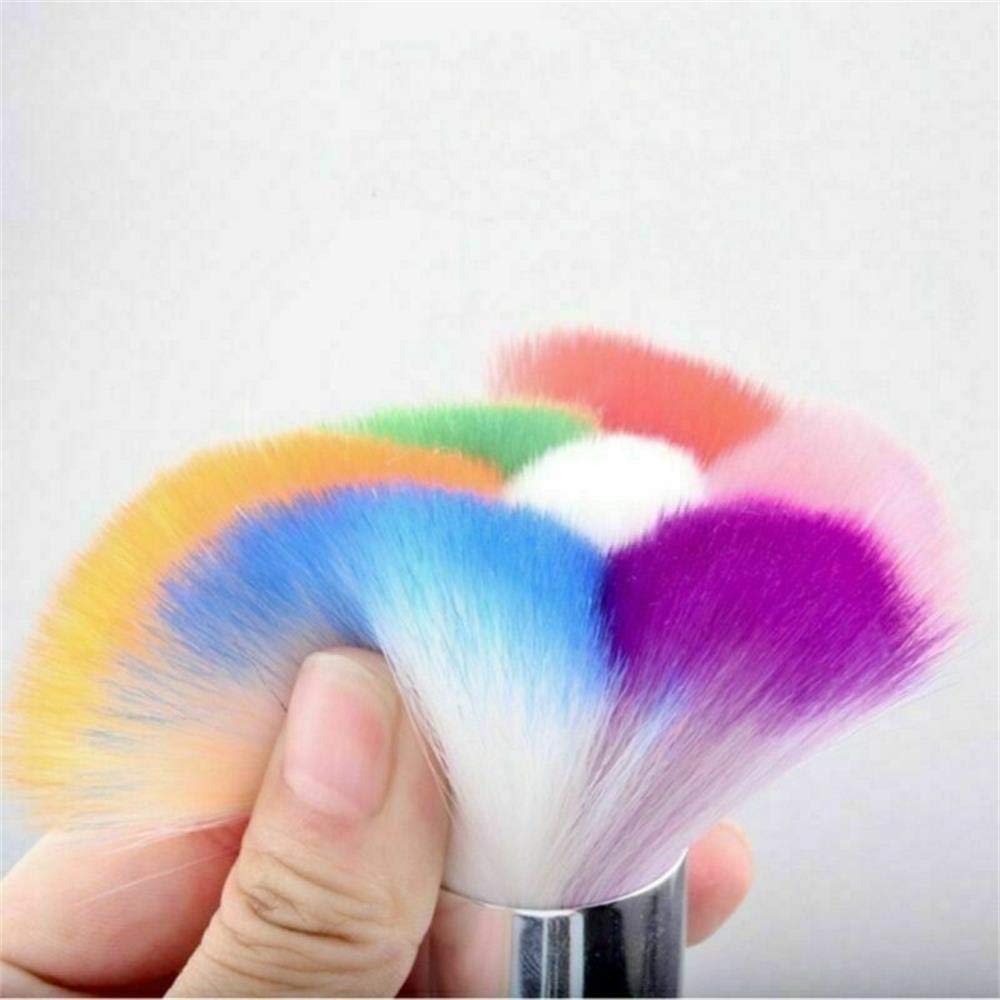 Glitter Nail Dust Brush Remover - Gold Fiber Hair for Manicure & Salon Care