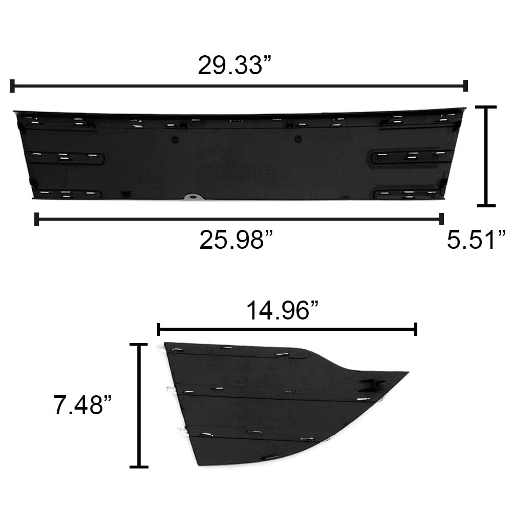 3Pcs Chrome & Black Front Bumper Lower Grille Fog Light Covers Compatible with Ford Escape/Kuga 2013-2016 | Durable Triangle Grill Cover for Enhanced Style & Protection | Perfect for Off-Roading, Car Shows & Daily Driving