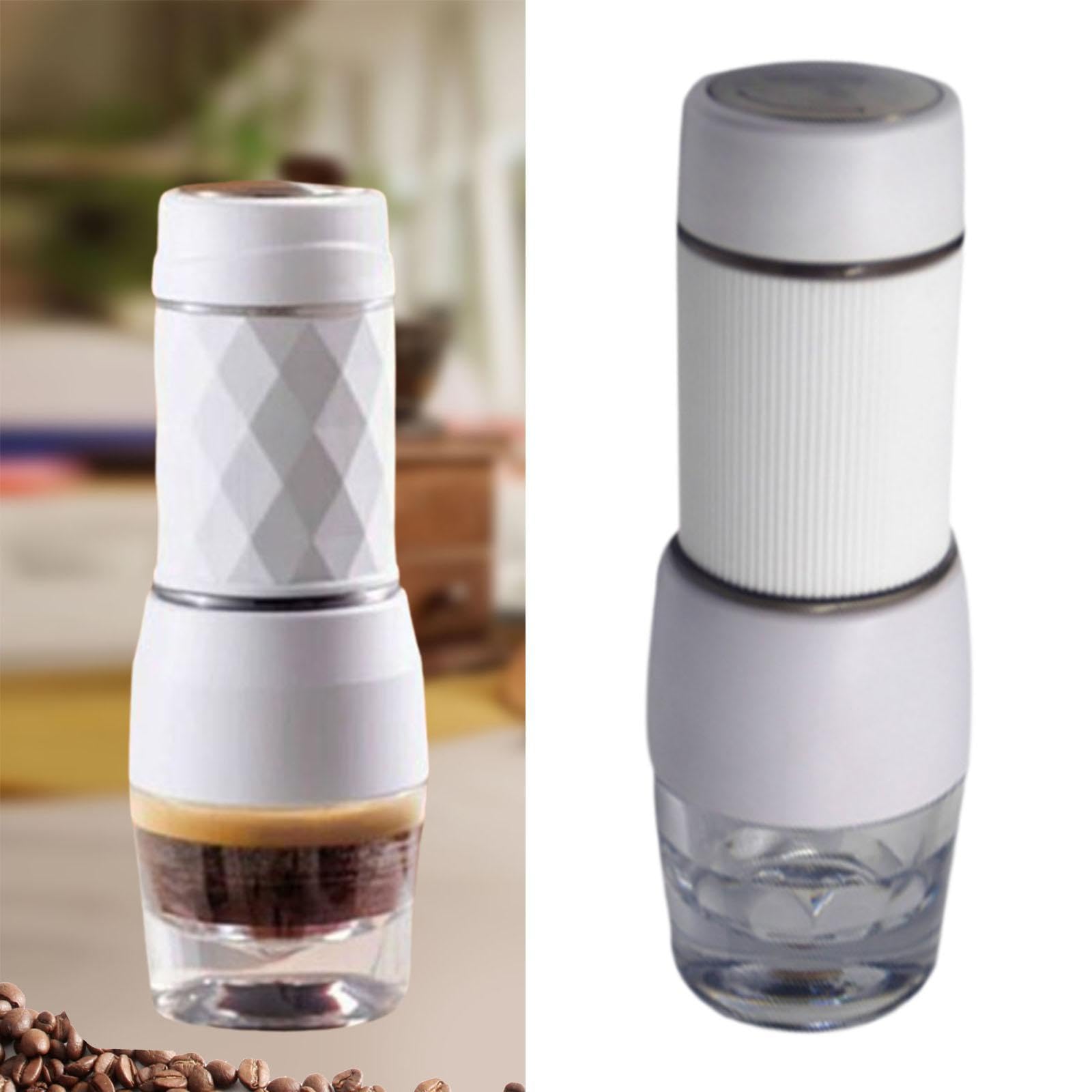 **Stainless Steel French Press Coffee Maker & Tea Infuser - Portable Travel Coffee Press with Heat-Resistant Glass, Perfect for Home, Office, Camping & Gifts for Coffee Lovers (White)**