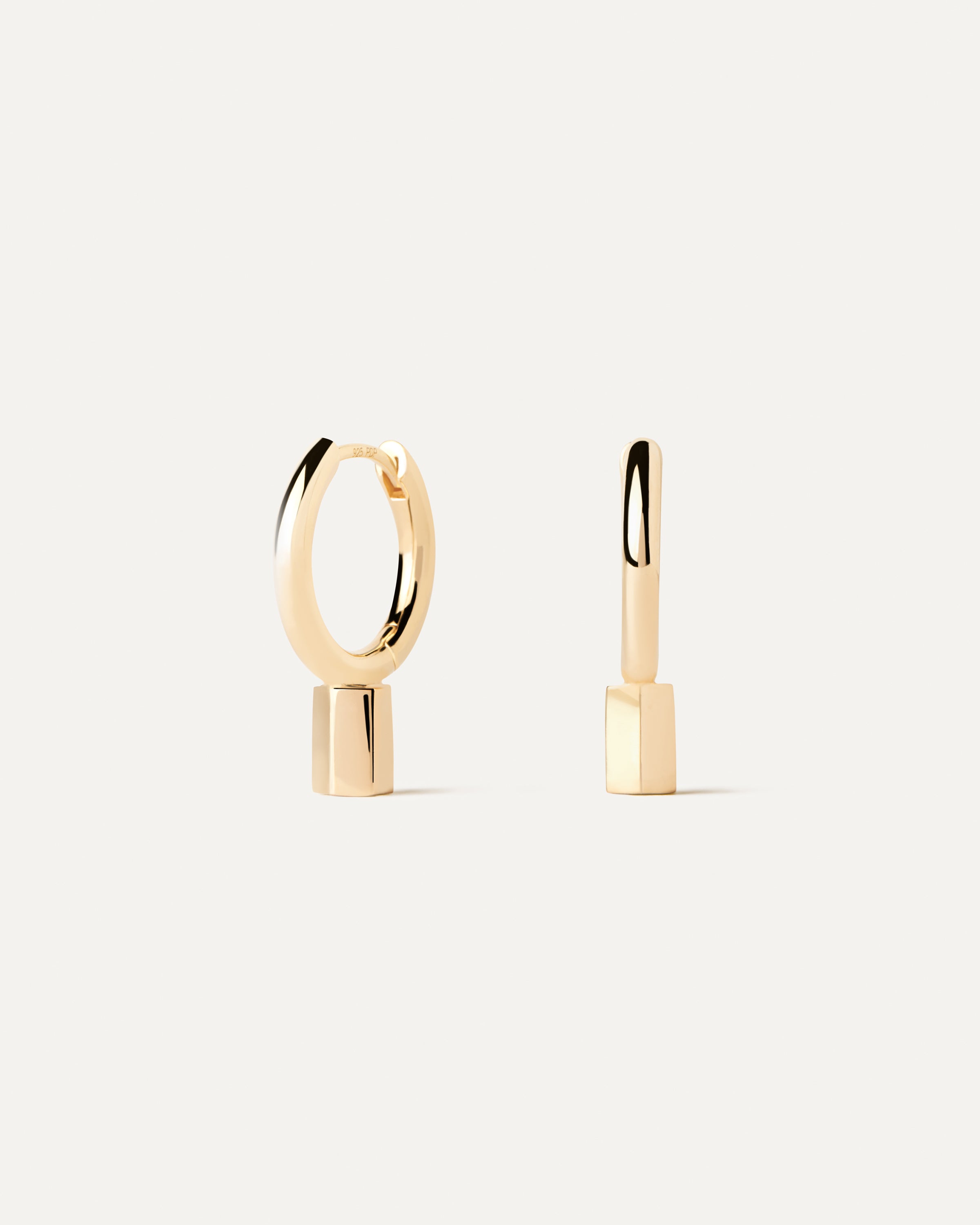 Detroit Single Hoop Earrings for Women - Dainty Minimalist Gold Hoops - Perfect for Everyday Wear, Office & Date Night