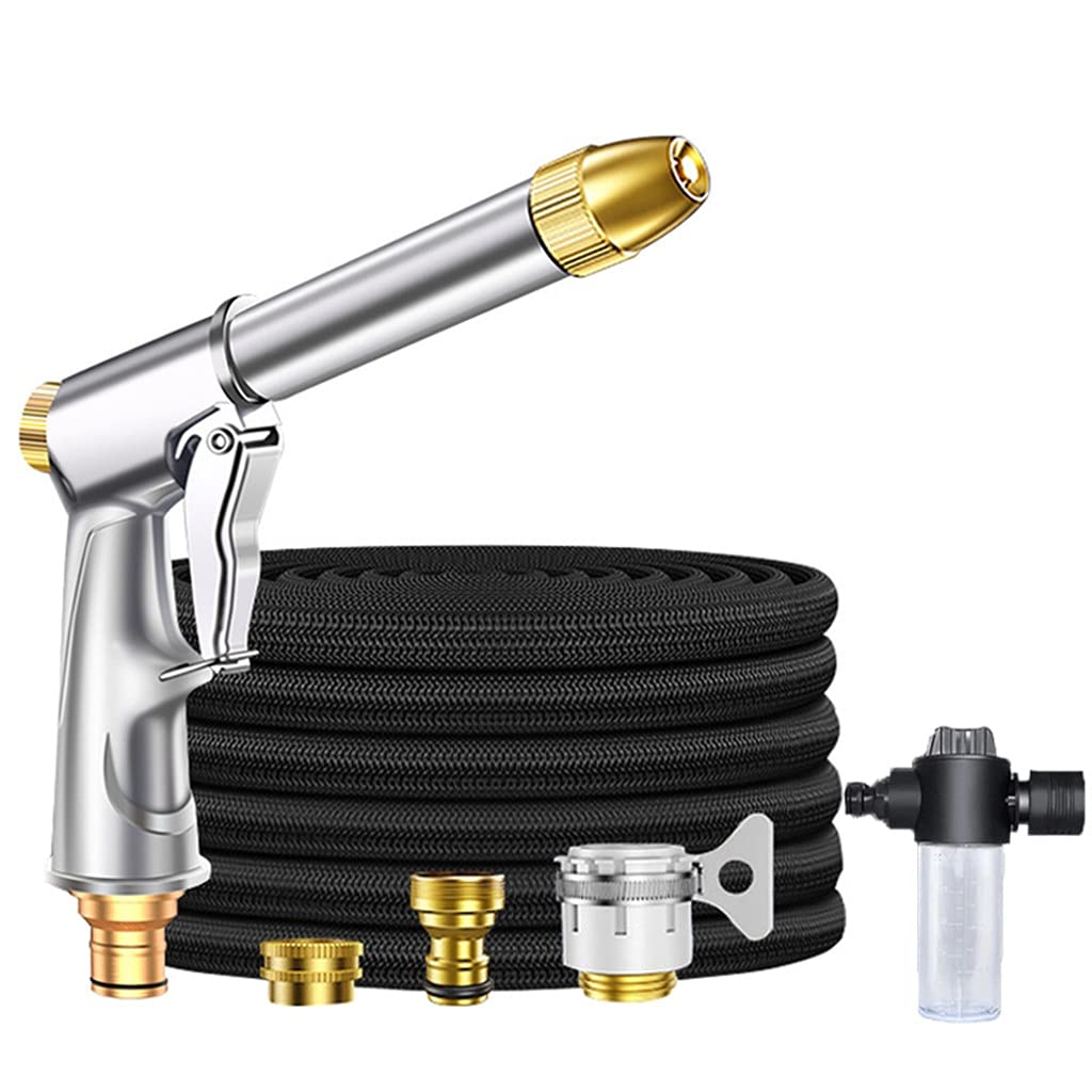 Expandable Magic Garden Hose - 125FT High Pressure Flexible Water Hose for Car Washing, Lawn Watering & Outdoor Cleaning with Spray Nozzle | Durable & Lightweight
