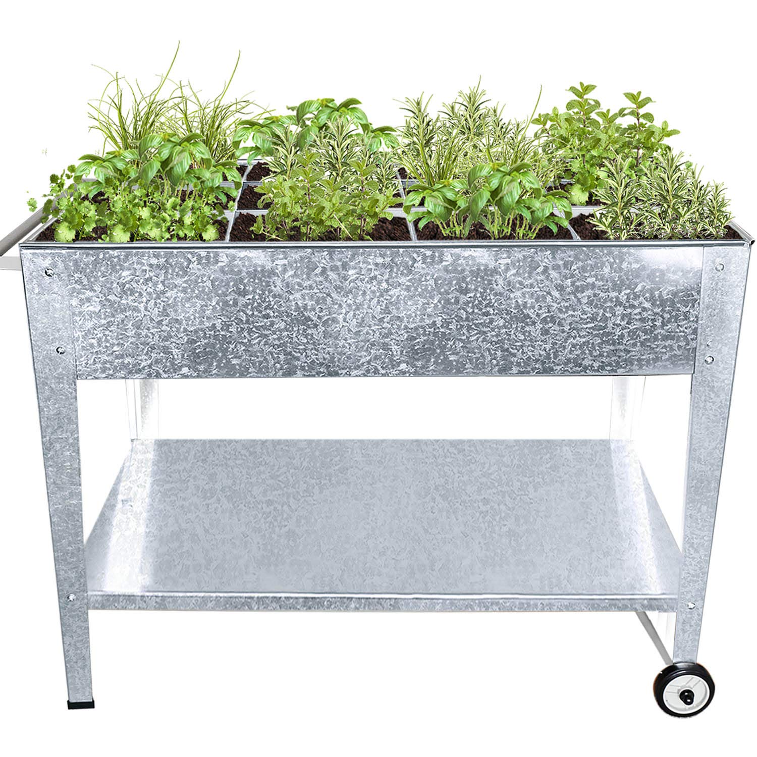 Galvanized Raised Garden Bed with Legs - Portable Elevated Planter for Outdoor, Balcony & Deck Gardening