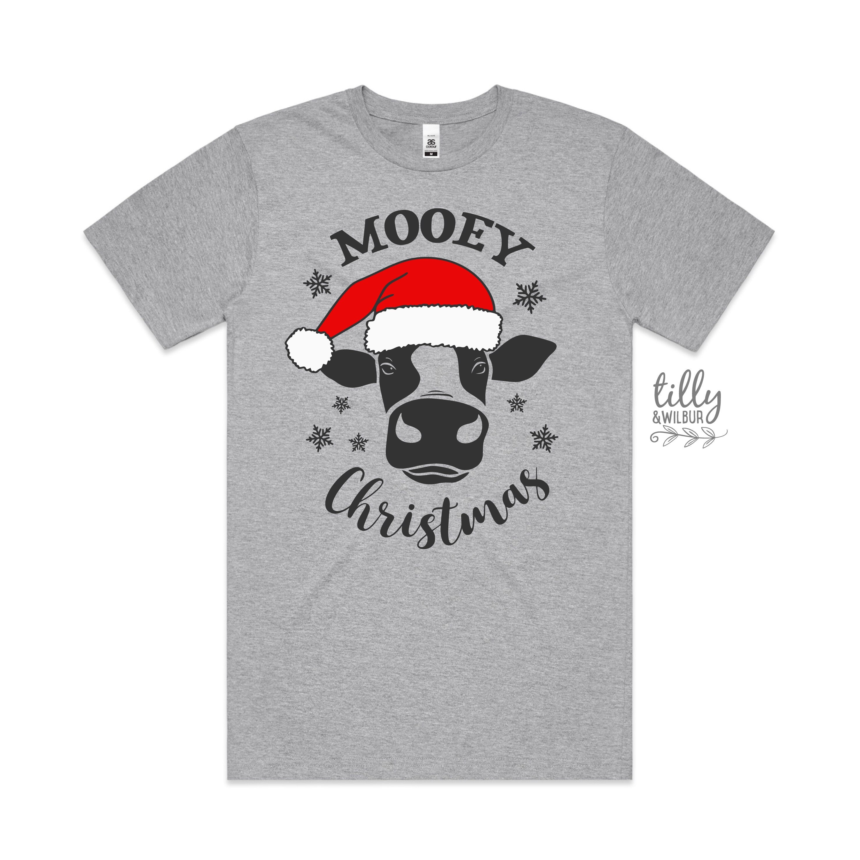 Festive Mooey Christmas T-Shirt - Multiple Colors Available - Perfect for Holiday Parties & Family Gatherings
