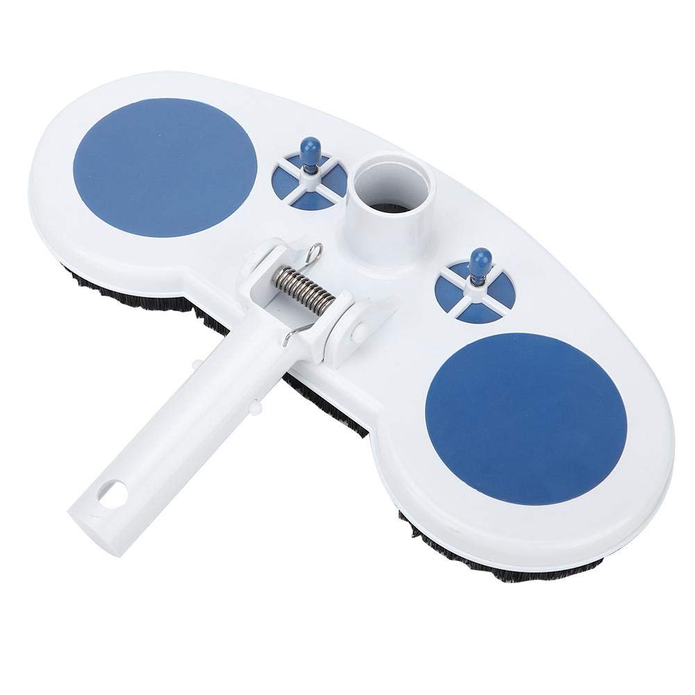 Qinlorgo Pool Vacuum Head Cleaning Kit - 1.25In & 1.5In Vacuum Tube for In-Ground & Above Ground Pools - White & Blue Small Size Pool Cleaning Tool - Perfect for Removing Debris from Pool Floors & Walls