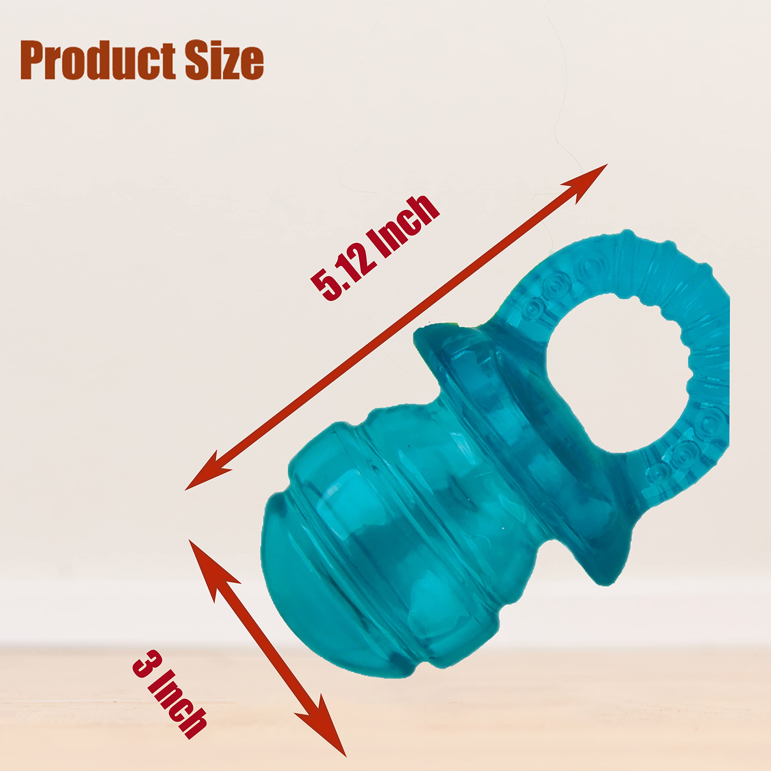 Durable Dog Chewing Toys for Small & Medium Dogs - 5 Inch Squeaky Puppy Pacifier Teething Toy (Blue) - Perfect for Puppy Teething Relief & Playtime Fun