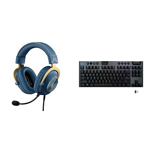 Logitech G915 TKL Tenkeyless Wireless RGB Mechanical Gaming Keyboard with Tactile Switches & PRO X Gaming Headset - League of Legends Edition for PC, PS5, Xbox | Perfect for Esports, Streaming & Competitive Gaming