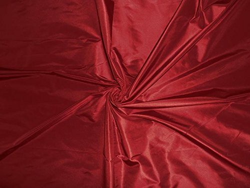 Luxury Crimson Red Silk Taffeta Fabric - 60 Inches Wide - Premium Dressmaking Material for Evening Gowns, Bridal Wear & Home Decor