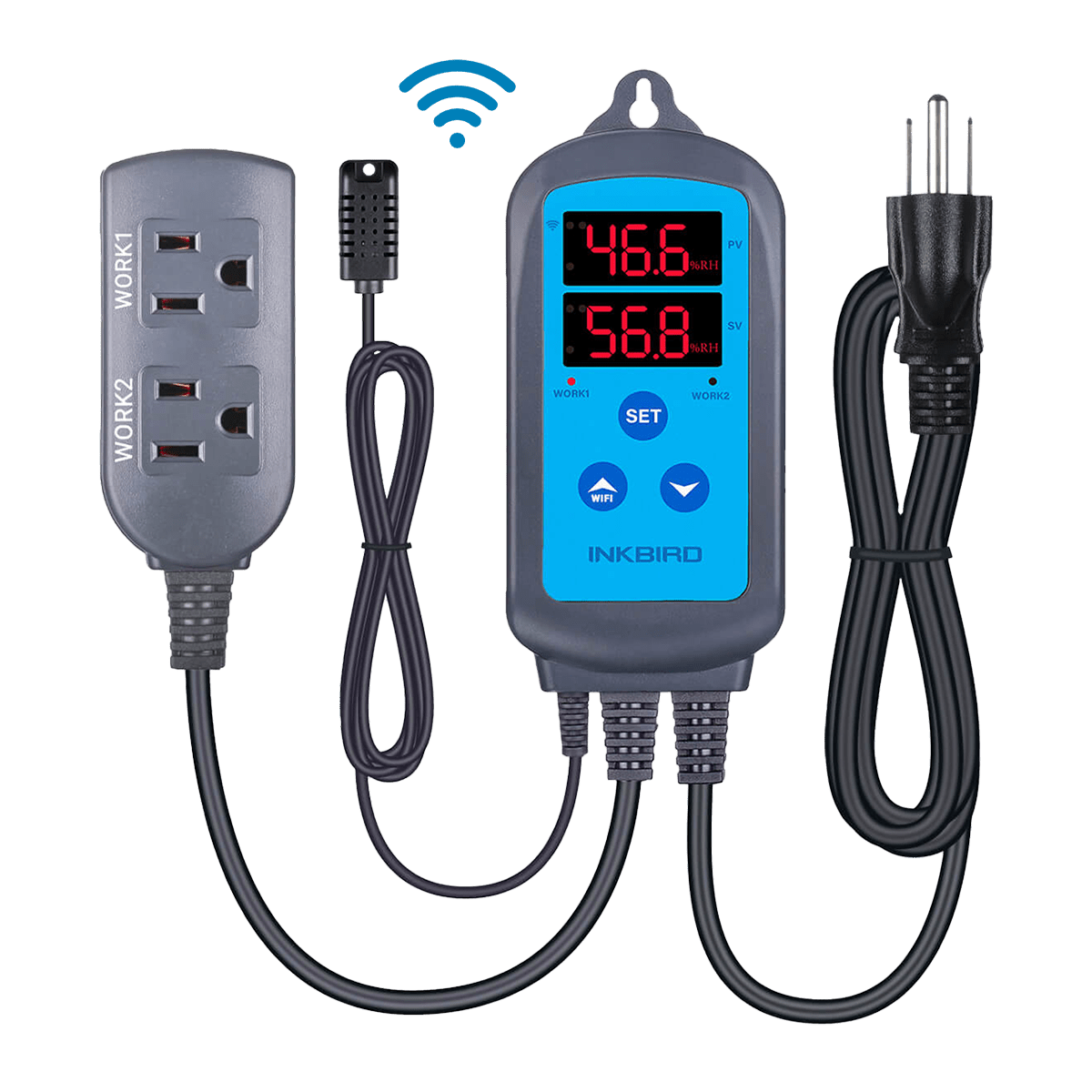 Smart WiFi Humidity Controller IHC 200 - Digital Hygrometer & Thermostat for Home, Greenhouse, and Wine Cellar Climate Control