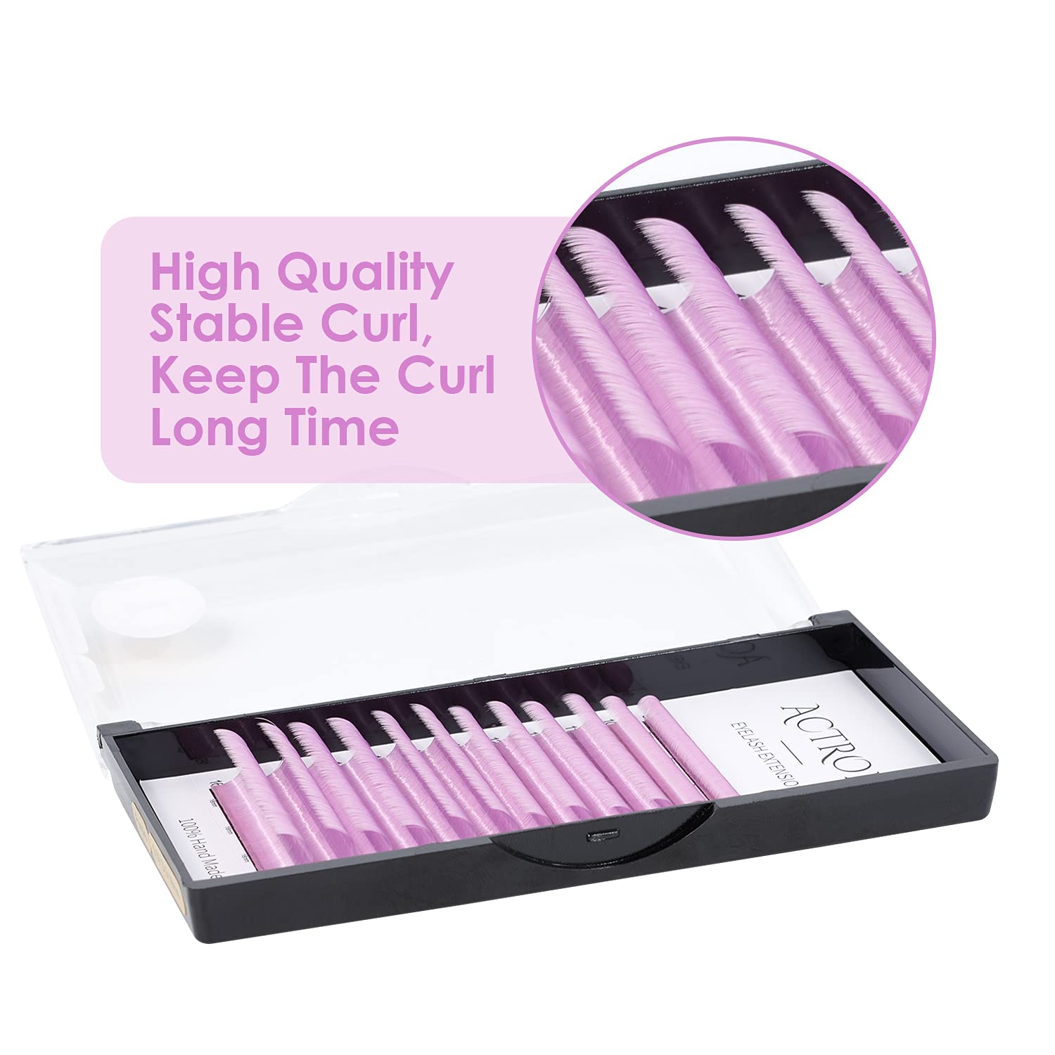 Purple D Curl Premade Volume Eyelash Extensions 9-16mm - Easy Fanning 0.07mm Lashes for Professional Salon & DIY Makeup | Mixed Length Colored Lashes for Dramatic Eye Looks