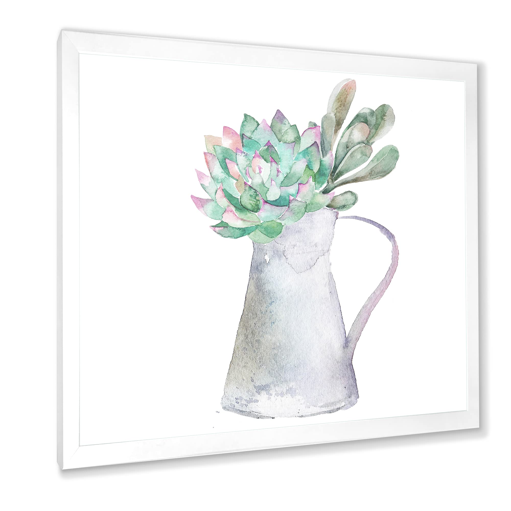 DesignQ Succulent Plant Wall Art - Traditional Framed Home Decor for Living Room, Bedroom & Office | Perfect Housewarming Gift for Plant Lovers