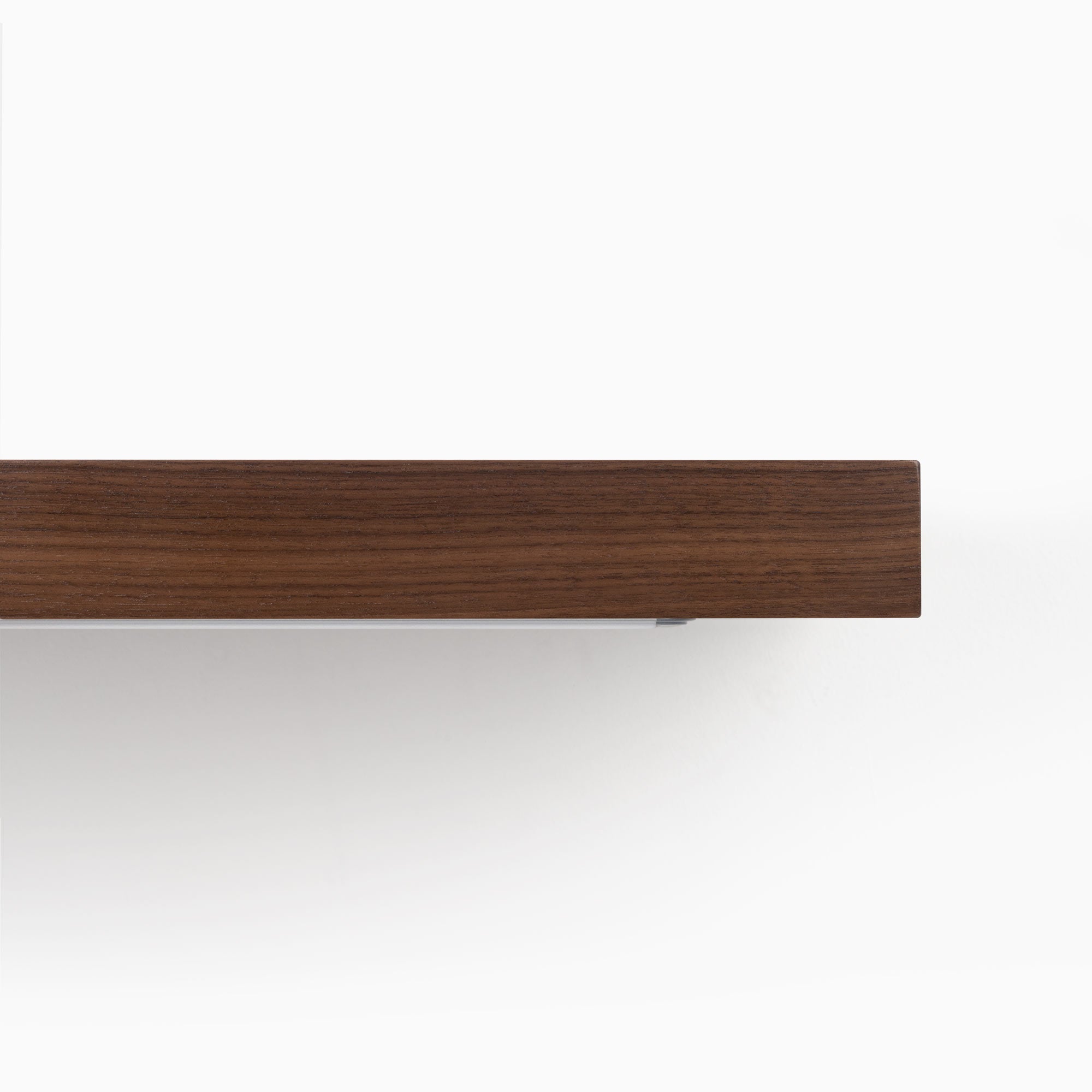Aksel LED Floating Shelf - Modern Walnut Wood Wall Shelf with Built-in Lights for Living Room, Bedroom, or Office Decor