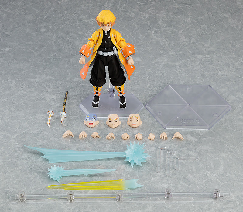 Figma #522 DX Zenitsu Agatsuma Action Figure - Demon Slayer: Kimetsu no Yaiba Anime Collectible - Perfect for Display & Anime Fans Collection