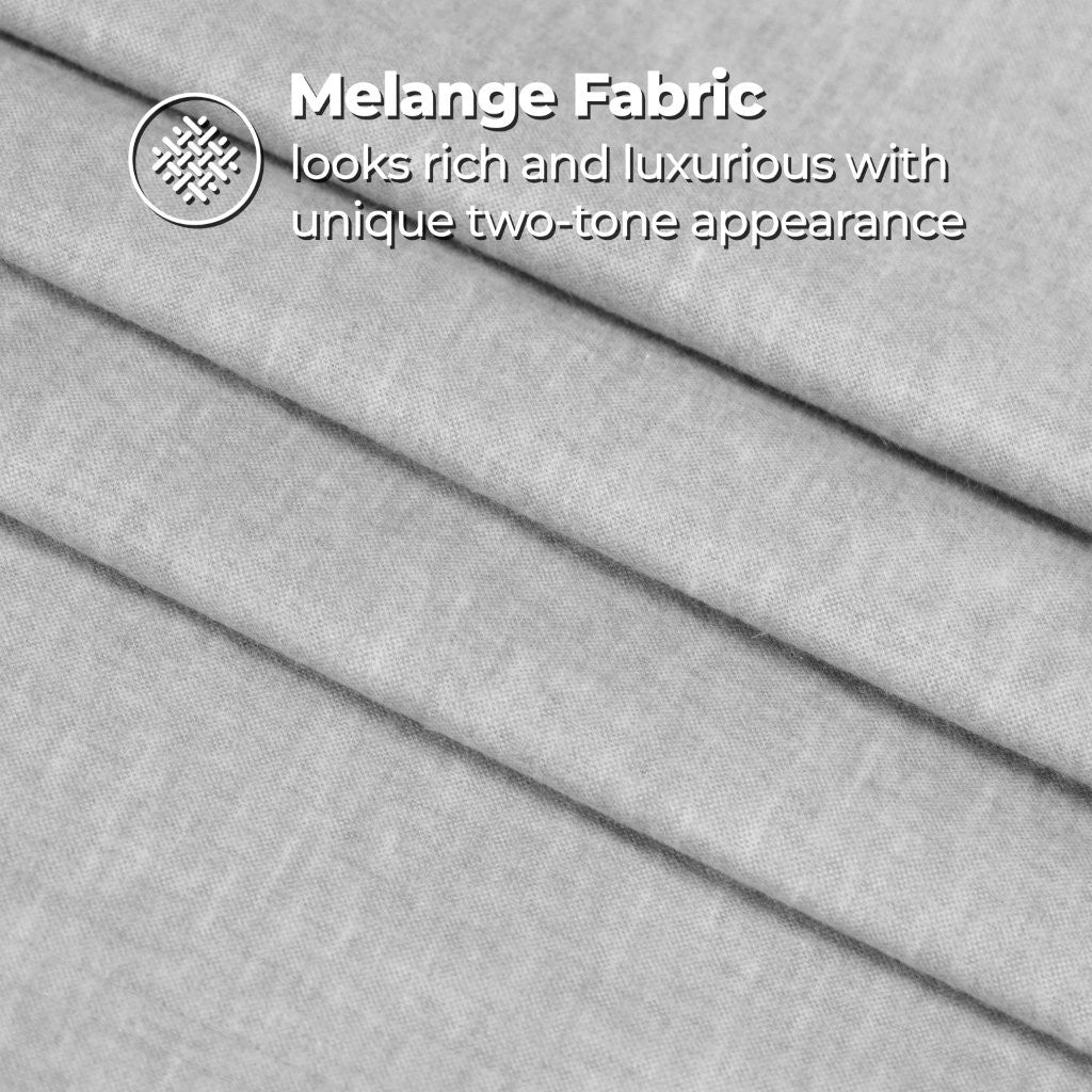 Premium Melange Flannel Cotton Two-Toned Brushed Deep Pocket Sheet Set - Ultra Soft & Cozy for Winter Nights, Perfect for Bedroom Comfort & Warmth