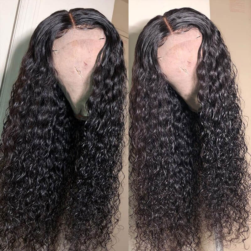 Eullair 4x4 HD Transparent Lace Closure Wig - 100% Human Hair Wigs for Women with All Textures (12
