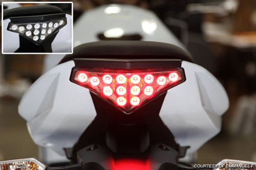 2012-2016 Kawasaki Ninja 650 Sequential LED Tail Lights - Clear Lens - High Visibility Brake Lights - Easy Installation - Perfect for Night Riding & Enhanced Safety