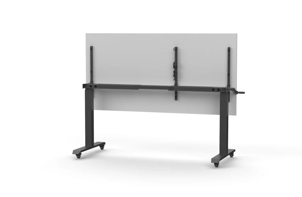 Everest Crank Flip Top Table - Adjustable Height Folding Table for Home, Office & Outdoor Use - Perfect for Dining, Work & Camping