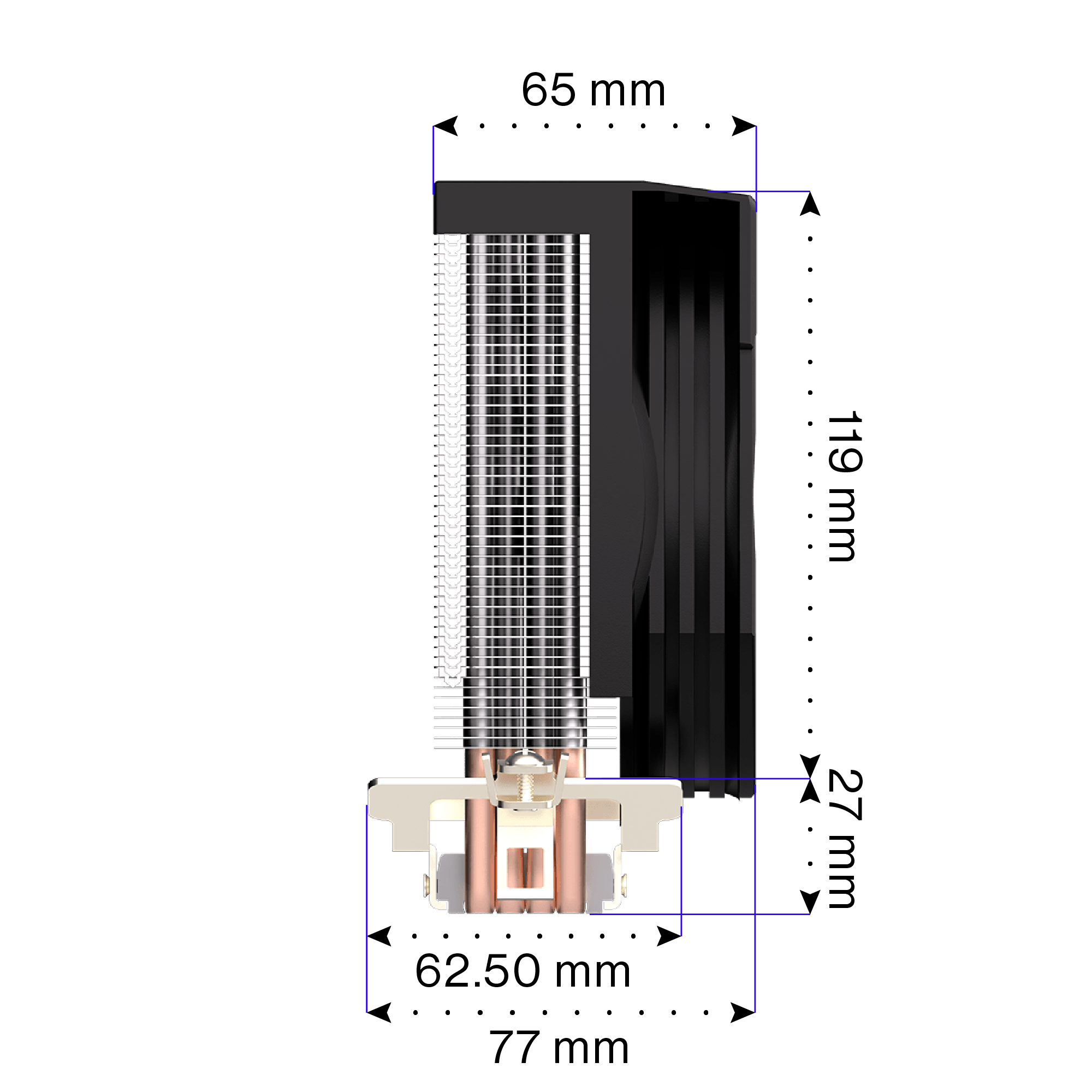 Endorfy Spartan 5 MAX High Performance CPU Air Cooler (EY3A003) - Perfect for Gaming PCs and Workstation Builds