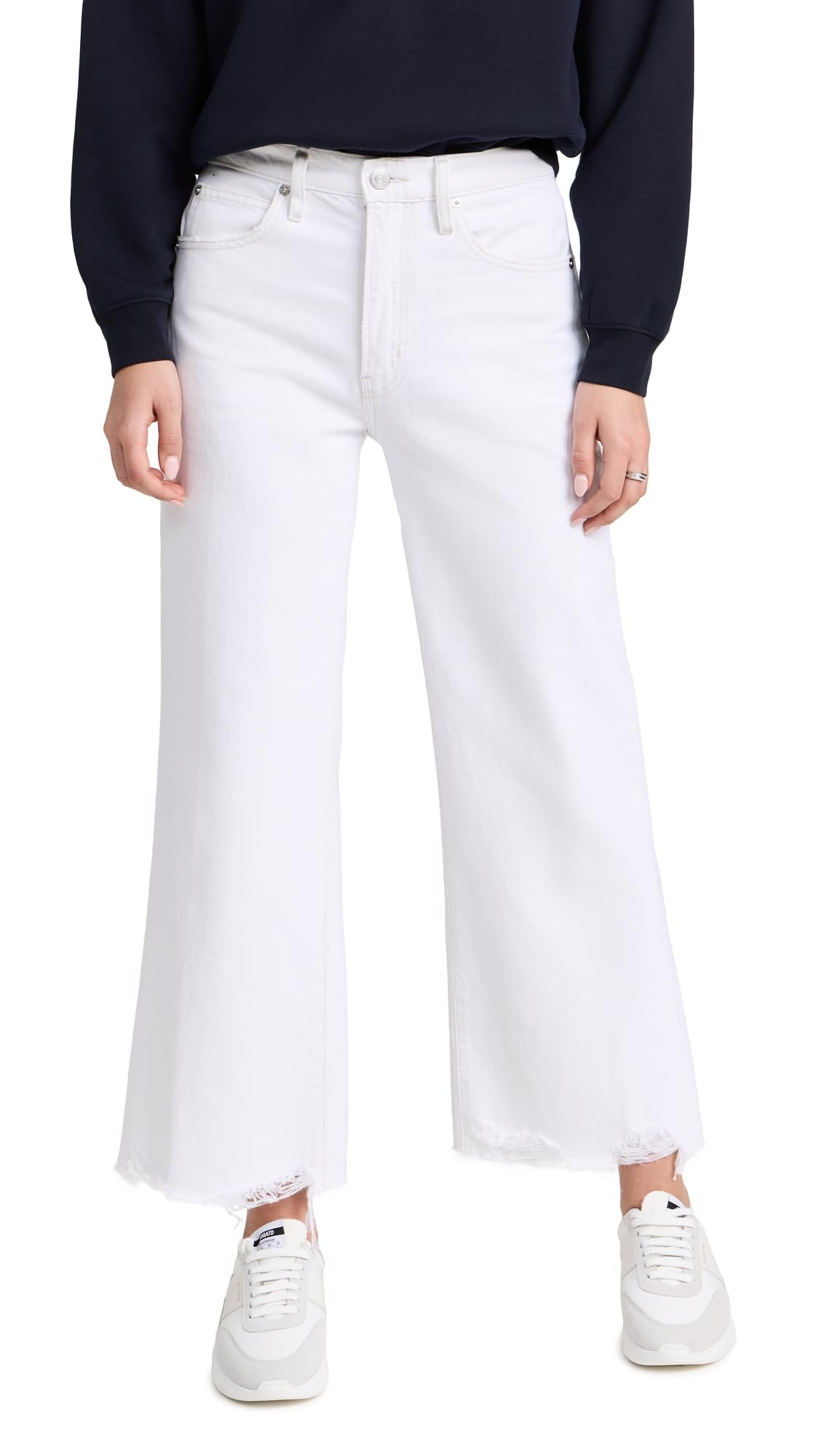 FRAME Women's Relaxed Straight Jeans - High Waist Stretch Denim Pants for Casual Wear & Everyday Outfits