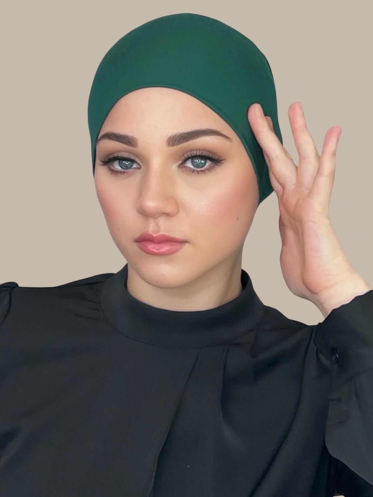 Premium Jersey Underscarf in Forrest Green - Soft & Comfortable Head Covering for Women - Perfect for Hijab, Modest Fashion & Everyday Wear