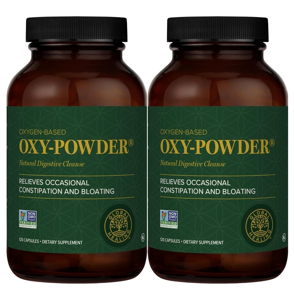 **Oxy-Powder Colon Cleanse Detox - Oxygen-Based Natural Intestinal Cleanser, 120 Capsules (Pack of 2) for Digestive Health & Gut Support – Safe & Gentle Detox for Bloating & Constipation Relief**    *(Use Case: Supports digestive regularity, detoxification, and gut health – ideal for bloating relief, constipation management, and overall colon wellness.)*