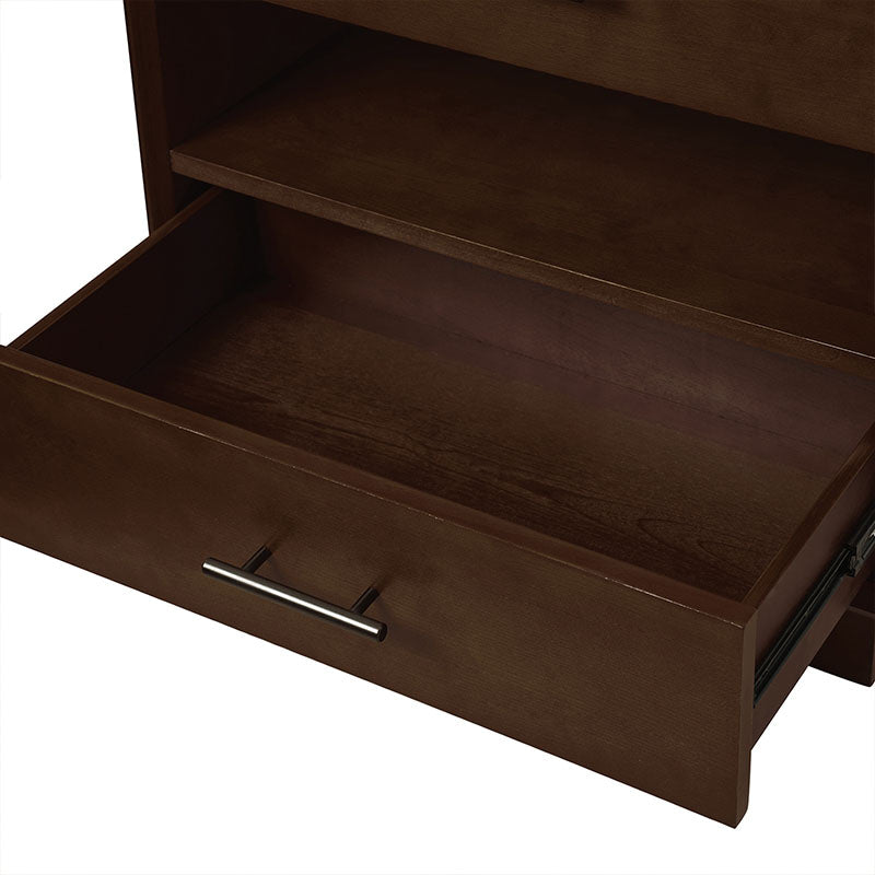 Yoel Hidden Drawer Nightstand with Built-in USB Outlets & Power Strip - Modern Bedside Table with Secret Storage for Bedroom, Living Room, or Office