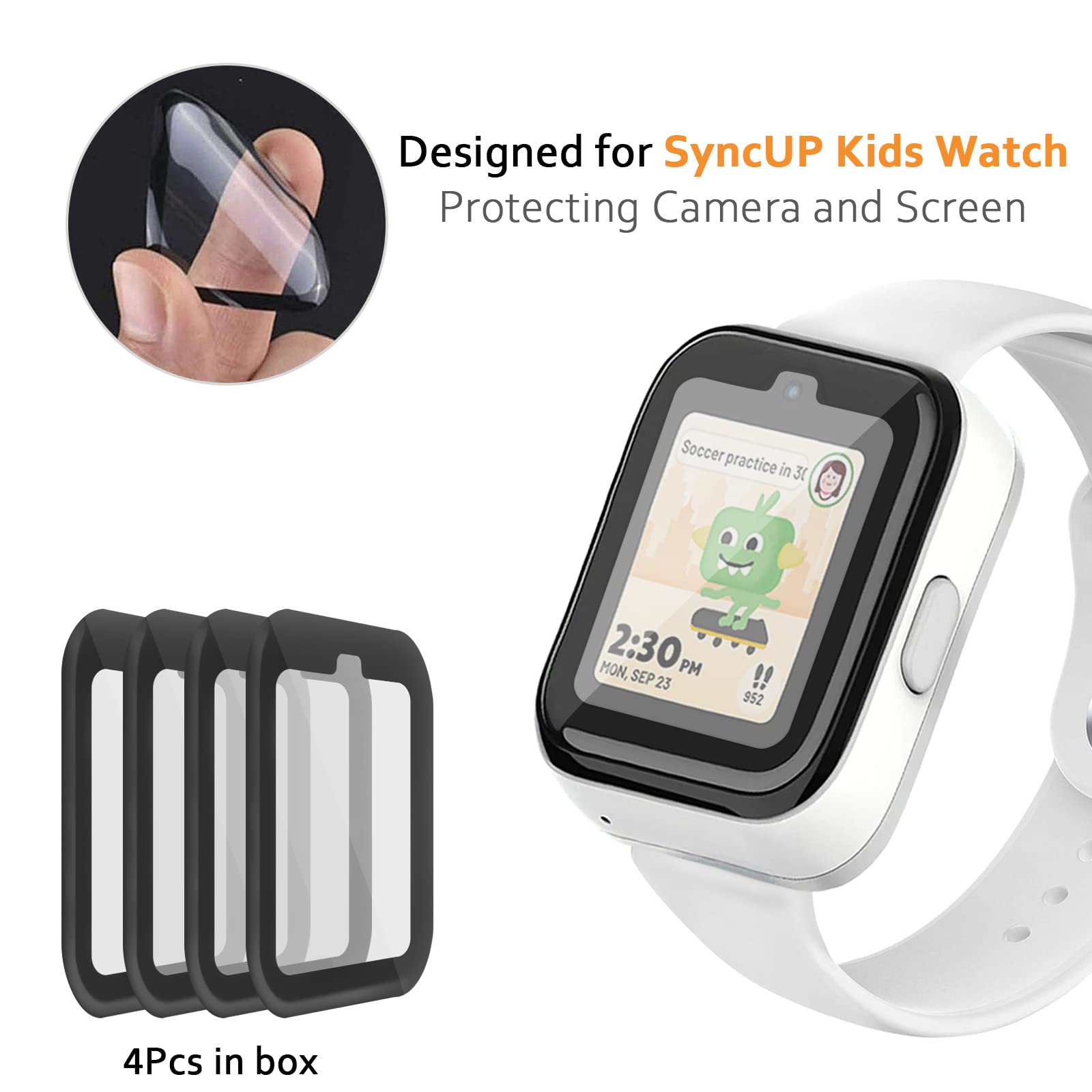 NewJourney 4-Pack Hard PET Clear Screen Protector for SyncUP Kids Watch - Durable Scratch-Resistant Film for Enhanced Protection | Perfect for School, Playtime & Outdoor Activities