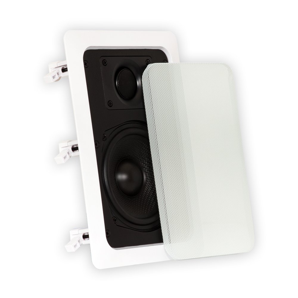 Premium TS50W In-Wall Flush Mount Speakers - 5 Pair Pack for Surround Sound & Home Theater - Perfect for Living Rooms, Home Cinemas, and Multi-Room Audio Systems