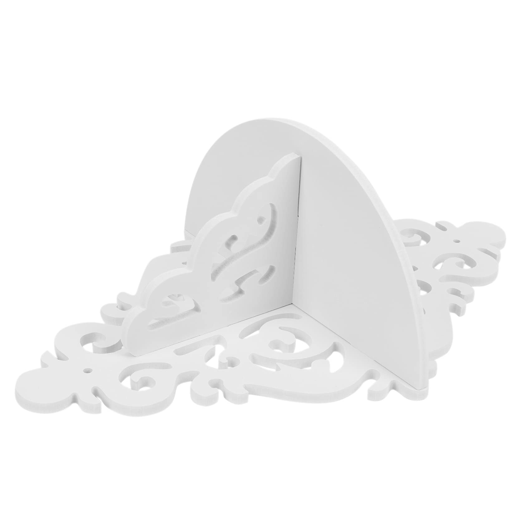 LUNBTAK Filigree Style Wall Shelf - Shabby Chic Decorative Wall Shelf for Country House, White | Perfect for Living Room, Bedroom & Bathroom Storage & Display