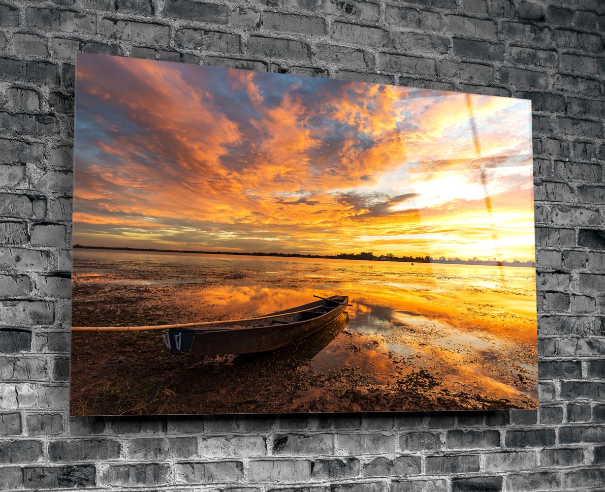 The Sunset II - Premium Handmade Wall Art for Home & Office Decor - Perfect for Living Room, Bedroom, and Workspace