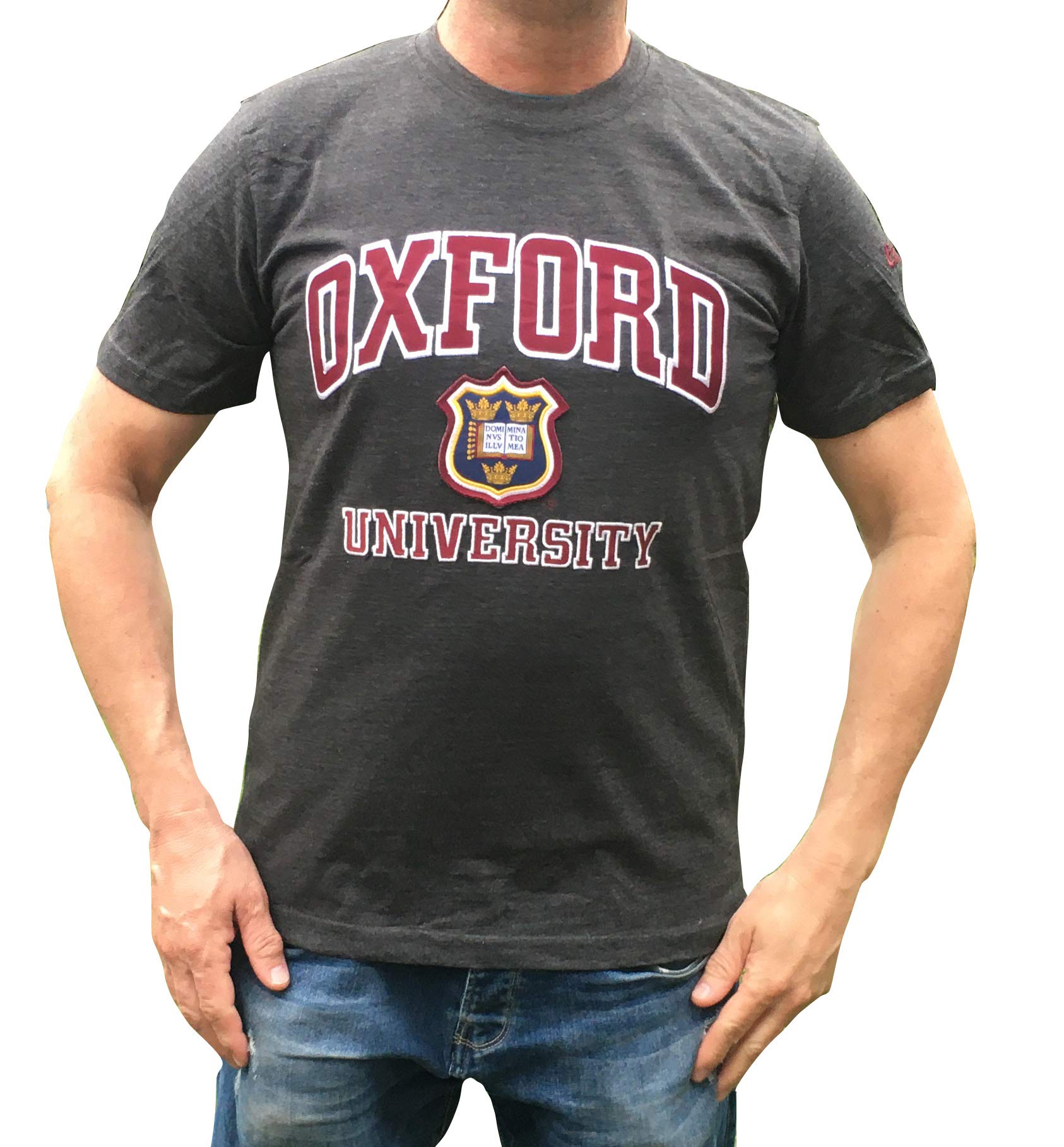 Official Oxford University Embroidered Applique T-Shirt - Licensed College Apparel for Men & Women - Perfect for School Spirit, Alumni Events and Casual Wear