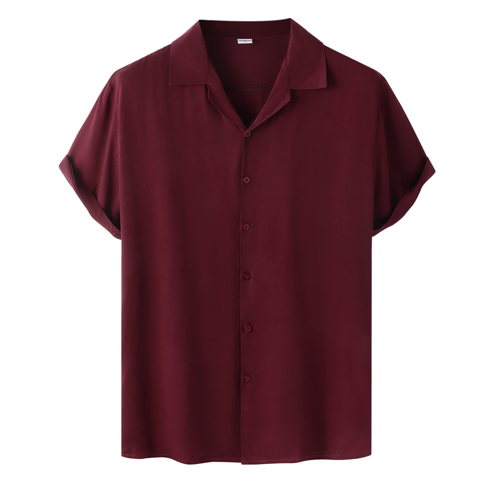 Men's Casual Short Sleeve Solid Shirt - White T-Shirt for Everyday Wear