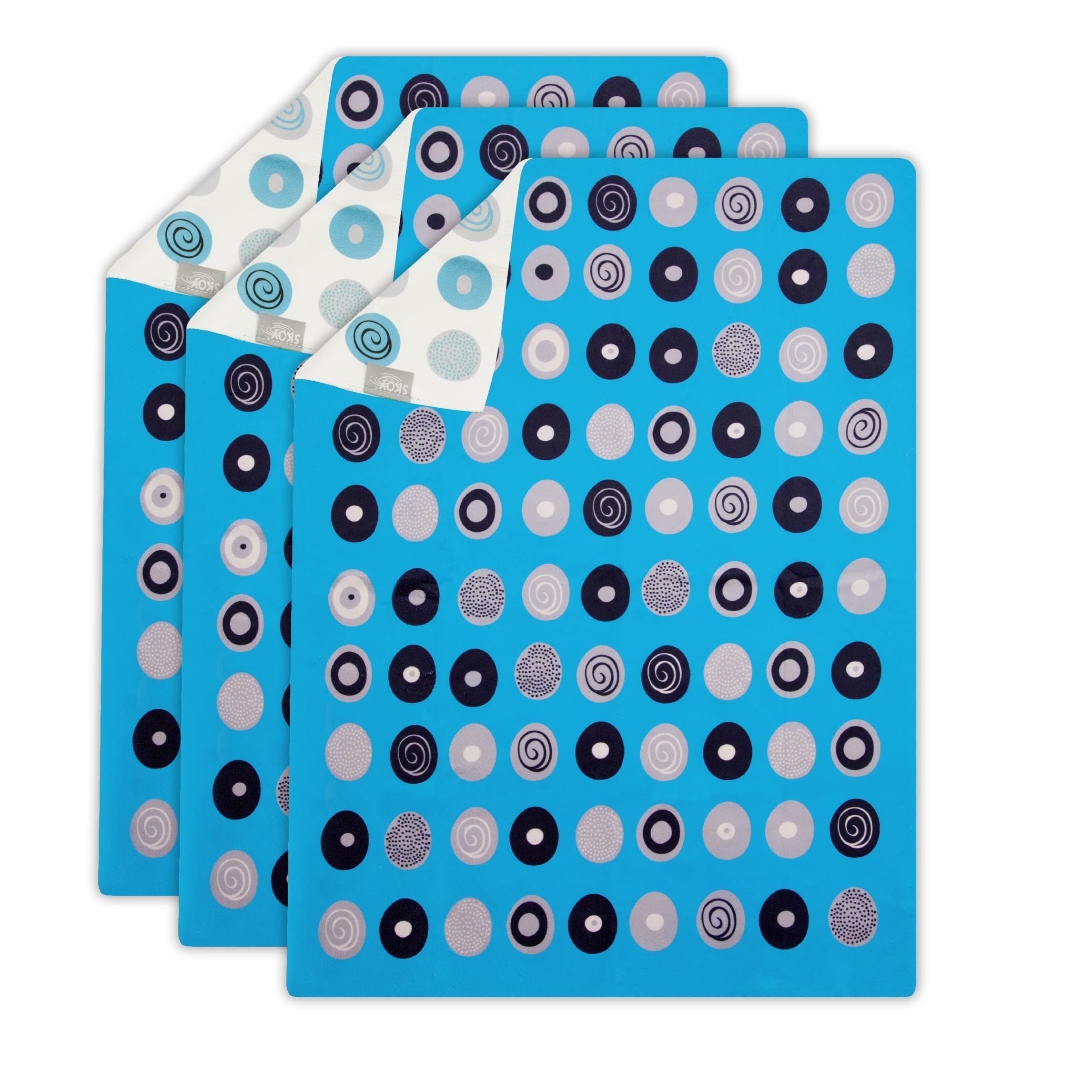 Eco-Friendly Skoy Kitchen Towels (Pack of 3) - Super Absorbent Reusable Dish Towels for Dishes, Glassware & Cookware - 18