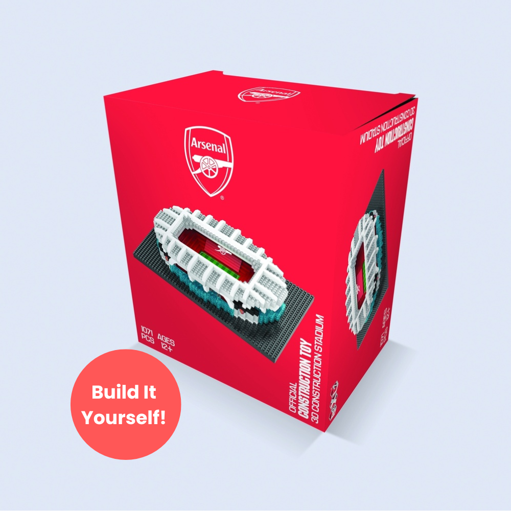 Arsenal 3D Brick Construction Emirates Stadium Kit - Build Your Own Mini Football Stadium - Perfect for Soccer Fans, Model Collectors & Gift Giving