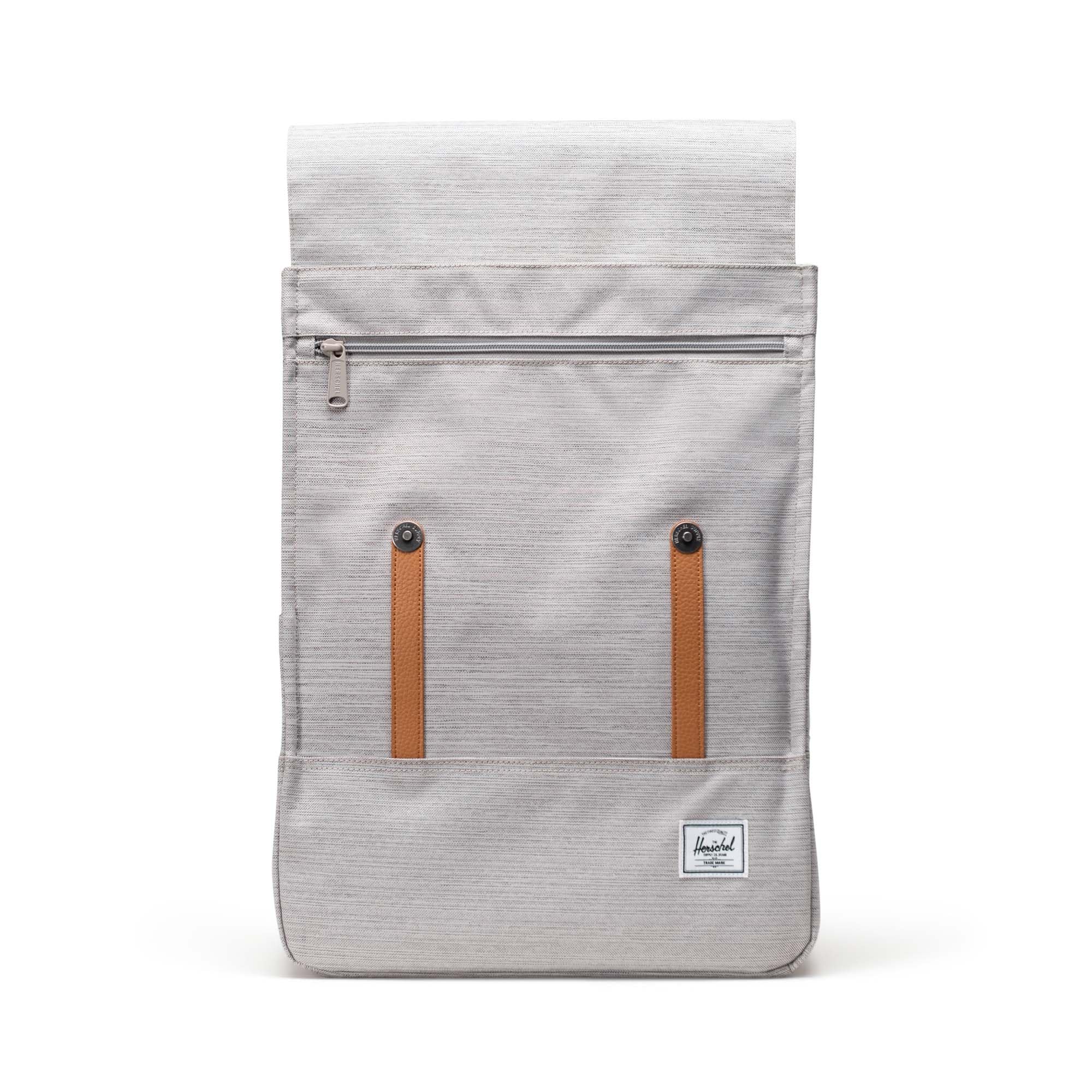 Herschel Survey Backpack - Light Grey Crosshatch Water-Resistant Laptop Backpack for College, Travel & Work | Durable School Bag with Padded Sleeve for 15