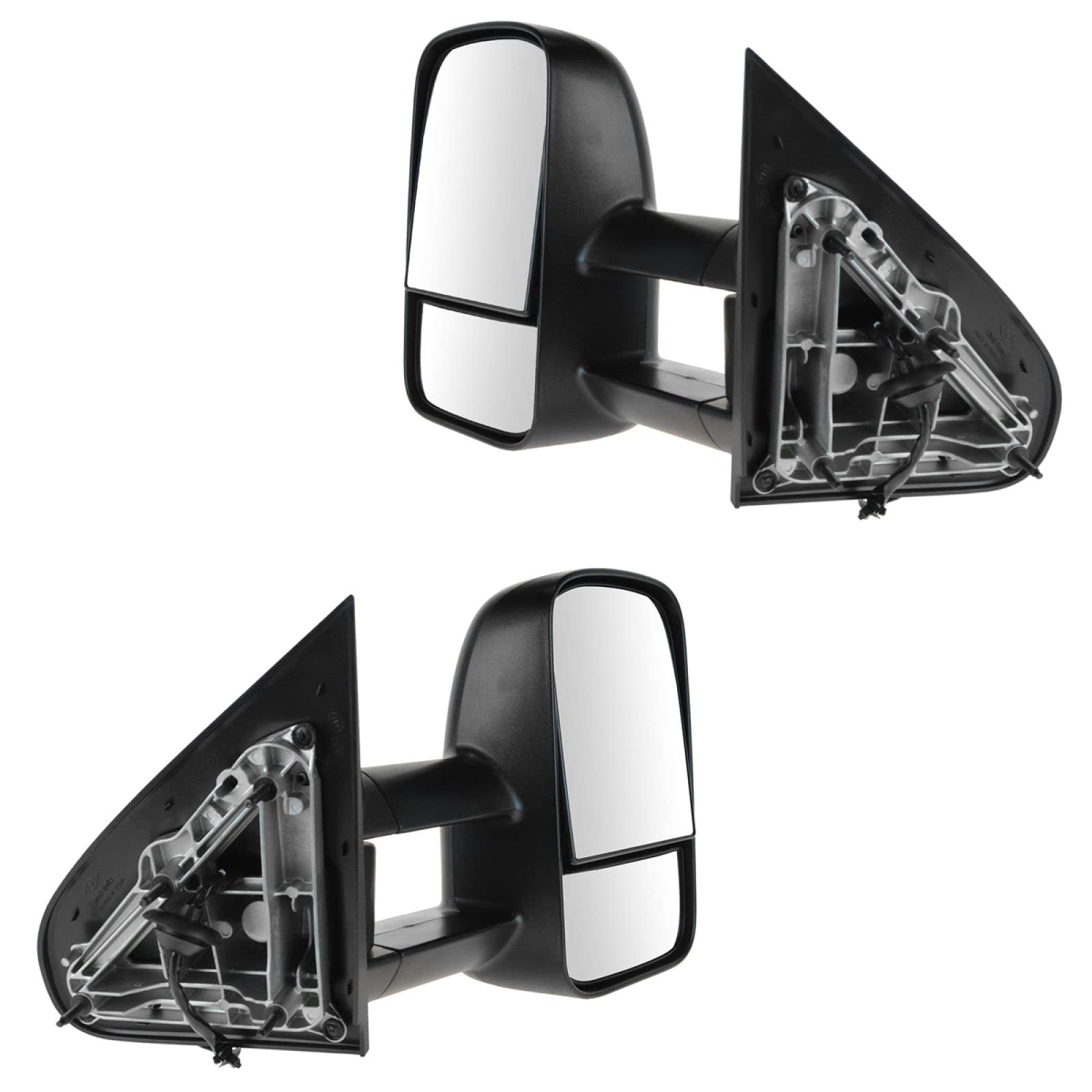Power Heated Textured Towing Mirrors with Turn Signal for Chevy Silverado & GMC Sierra - Perfect for Off-Roading, Towing & Winter Driving