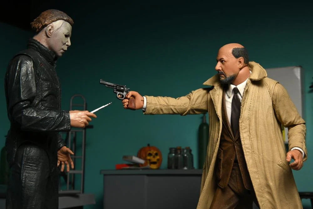 Halloween 2 Ultimate Michael Myers & Dr. Loomis Action Figure Two Pack - Perfect for Horror Collectors & Halloween Decorations