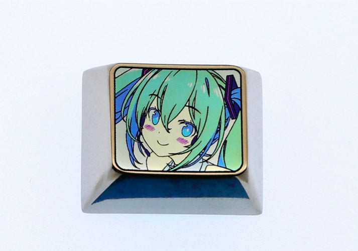 Hatsune Miku 1.25U Ctrl Keycap - Custom Anime Themed Titanium Alloy Mechanical Keyboard Keycaps for Gamers & Typists - Perfect for Gaming, Programming & Mechanical Keyboard Enthusiasts