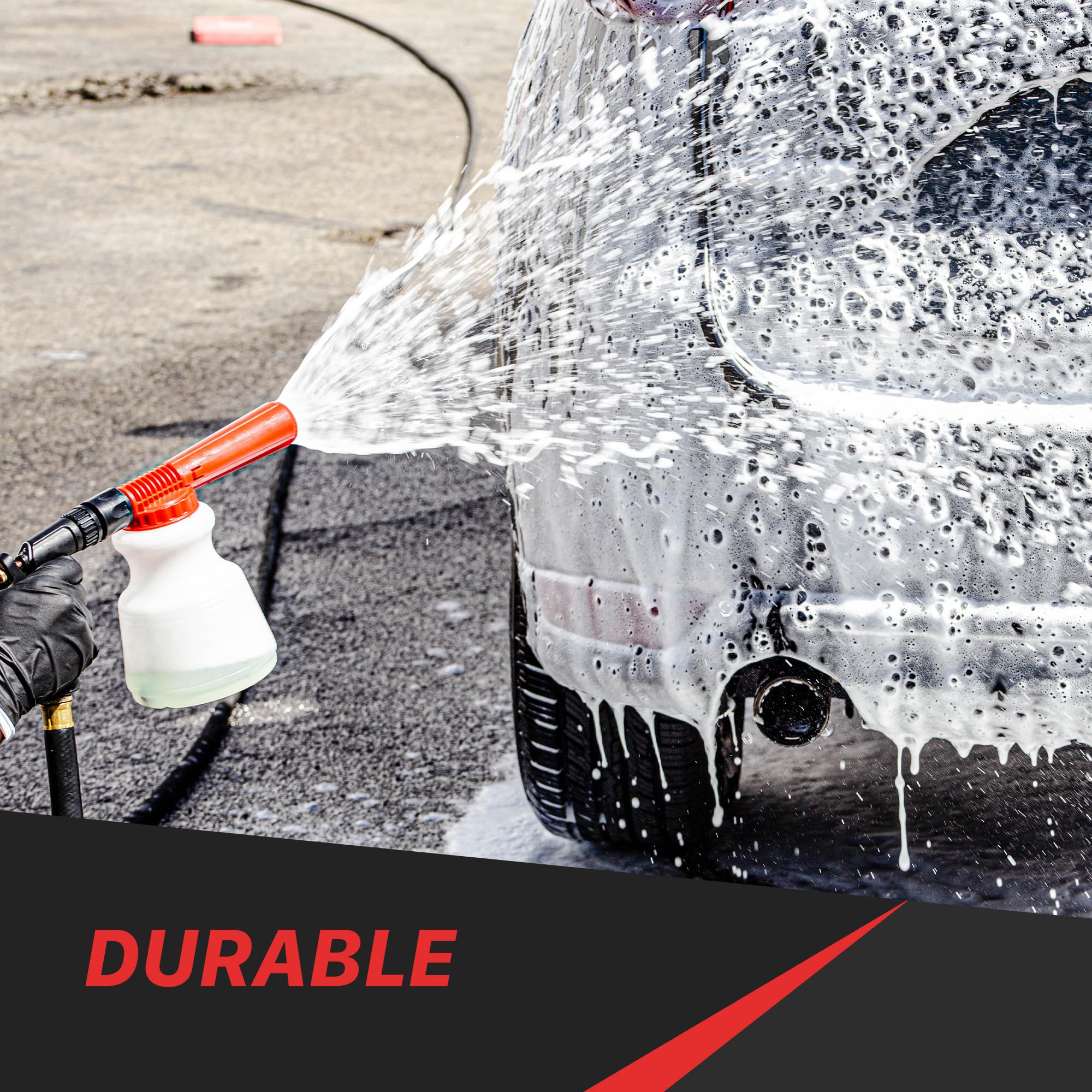 Maxshine Low Pressure Foam Cannon for Car Washing - Universal Garden Hose Foam Gun with Adjustable Nozzle, Safe Dirt Removal - Car Detailing Kit for Home Use, No Pressure Washer Needed - Perfect for Washing Cars, Motorcycles, and Outdoor Furniture