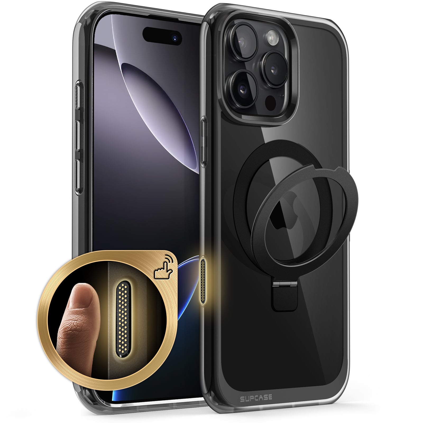 iPhone 16 Pro Max Case with MagSafe - 6.9 Inch Slim Clear Protective Cover Featuring Unicorn Beetle Design, Camera Control Button & Magnetic Stand - Perfect for Work, Travel & Everyday Use