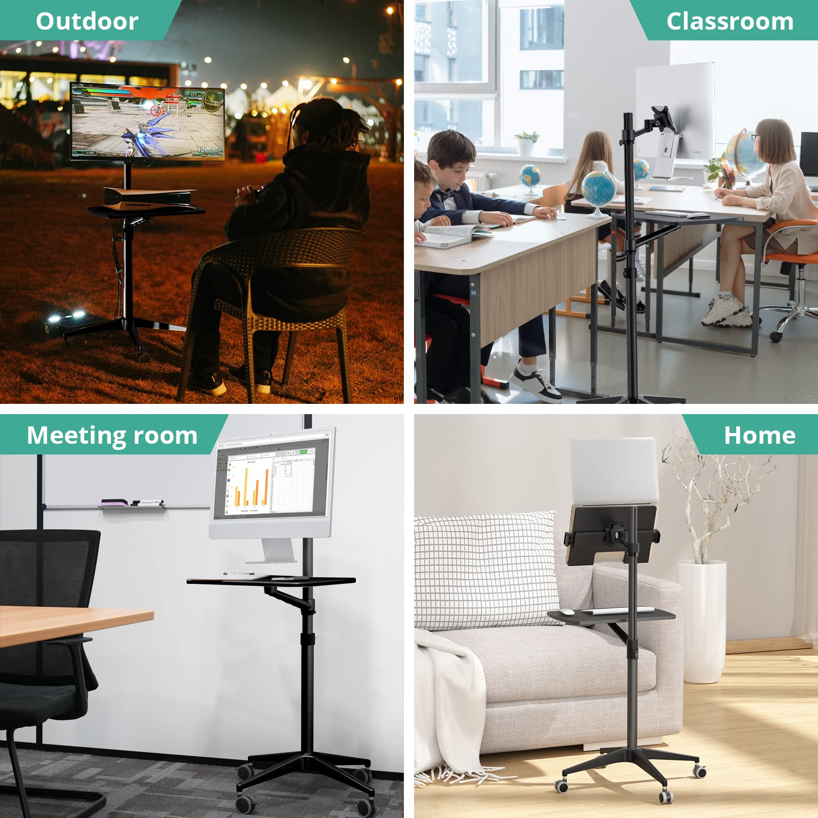 Viozon Adjustable Mobile Desk - 34