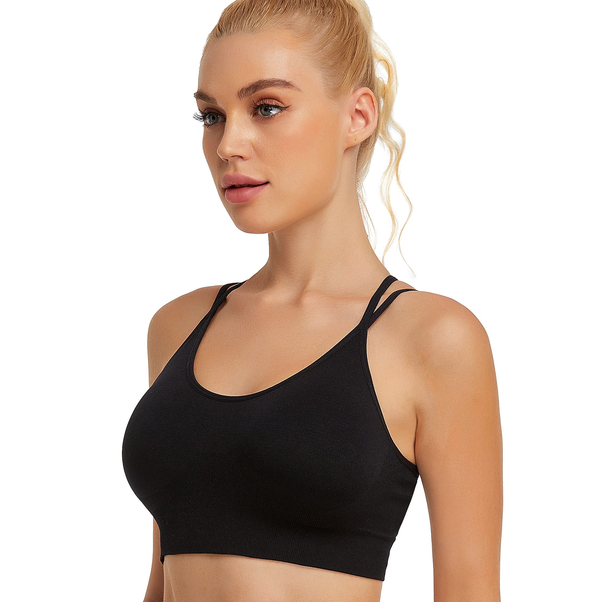 GXXGE Women's High Impact Sports Bra - Padded Racerback Workout Bra for Running, Yoga & Gym - Breathable Activewear Fitness Top for High-Intensity Exercise & Daily Wear