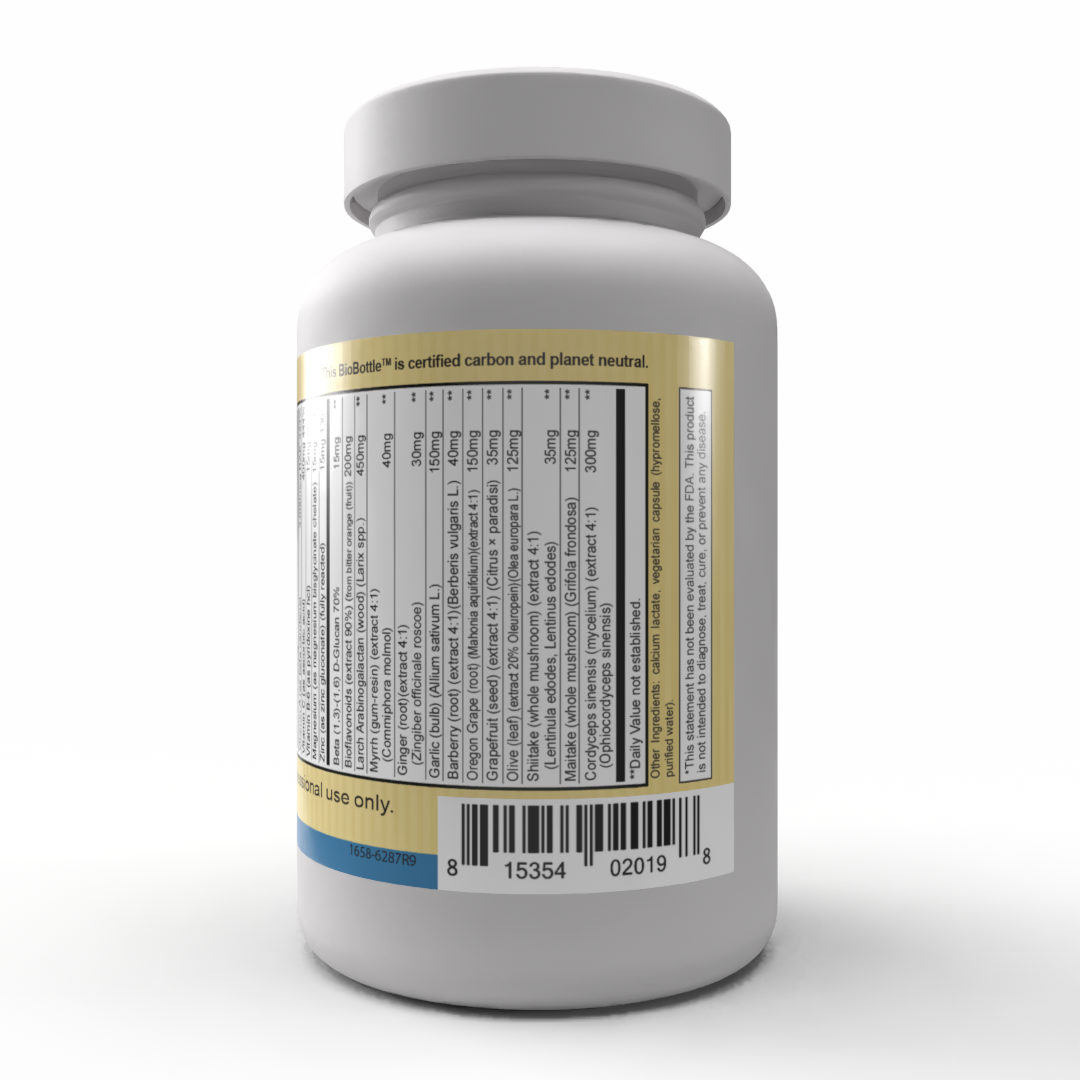 Biotic Extra™ Immune Support Supplement (90 Vegetarian Capsules) - Mushroom Blend with Vitamins & Minerals for Stronger Immunity | Daily Wellness & Immune Booster for Adults