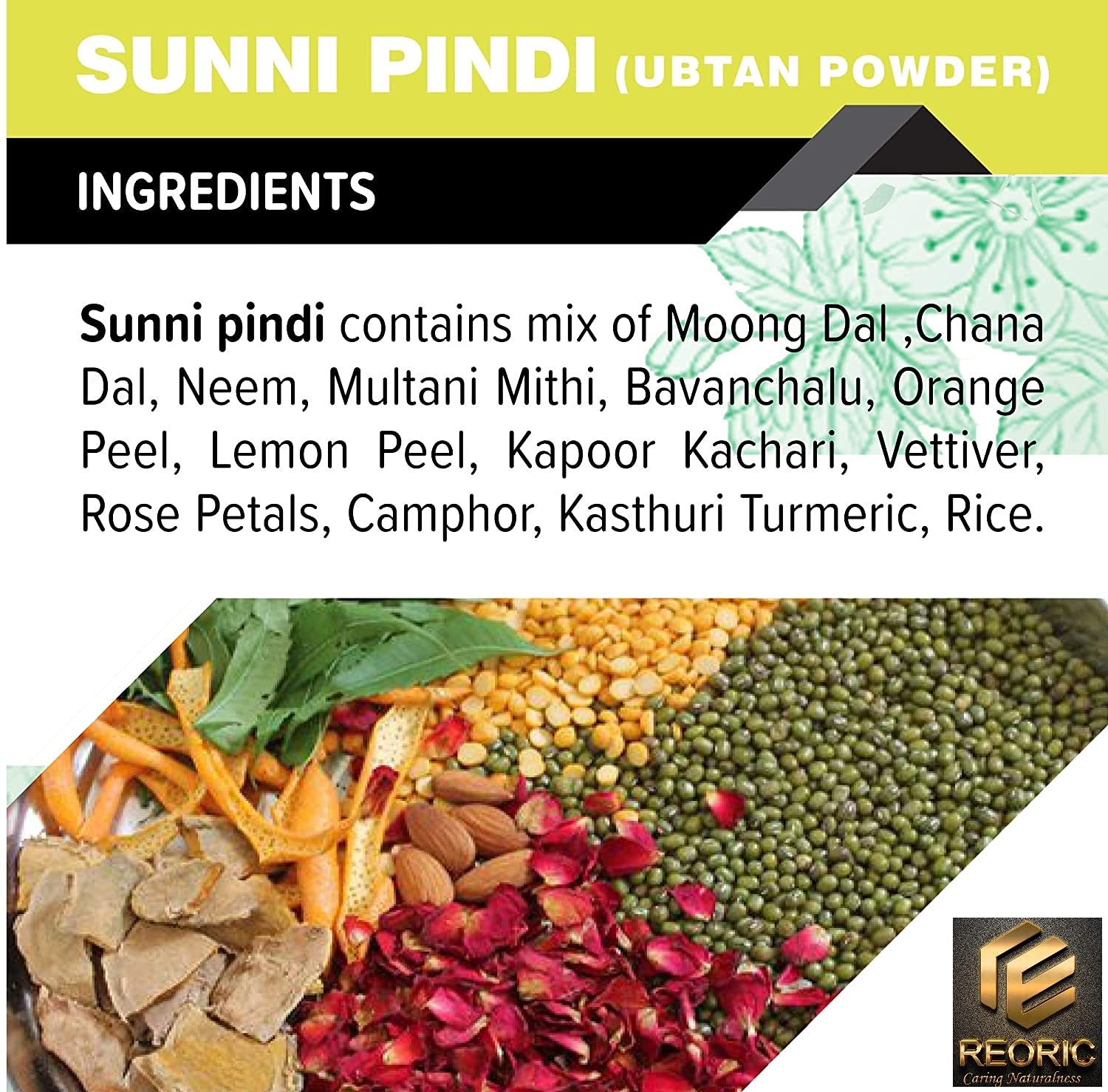 Reoric Sunnipindi Bath Powder & Ubtan Powder for Skin Whitening - Natural Body Scrub & Exfoliator - Unisex (200g, Pack of 2) | Ayurvedic Skin Care for Glowing Complexion | Perfect for Spa Day & Daily Skincare Routine