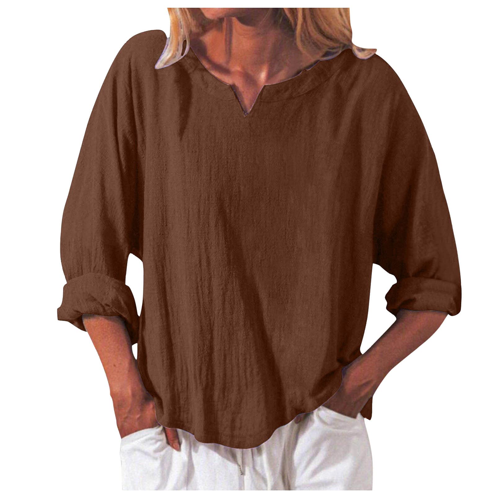 Women's V-Neck Casual Summer Blouse - Stylish Street Fashion Tops for Women | Perfect for Office, Date Night & Weekend Outings