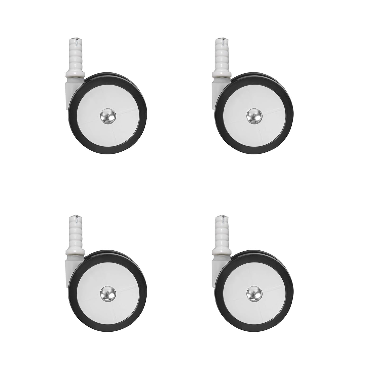 Baby Walker Wheels Replacement - Set of 4 Plastic Rubber Casters for Strollers & Walkers | Durable Accessories for Smooth Mobility (Indoor/Outdoor Use)