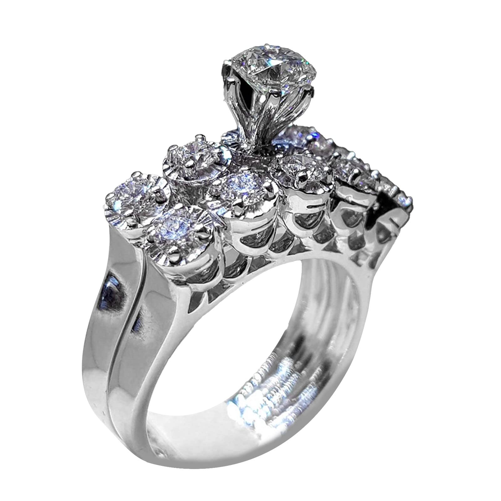 Luxury Stacked Diamond Rose Gold Rings for Women - Elegant Valentine's Day Jewelry Set (100 Pieces) | Perfect Anniversary, Wedding & Party Gift | Everyday Wear for Date Night, Bridal Shower & Special Occasions | Ideal for Romantic Dinners, Proposals & Celebrations | Great for Stacking, Layering, and Mix & Match with Other Jewelry | Perfect for Everyday Elegance, Office Wear, and Casual Outings