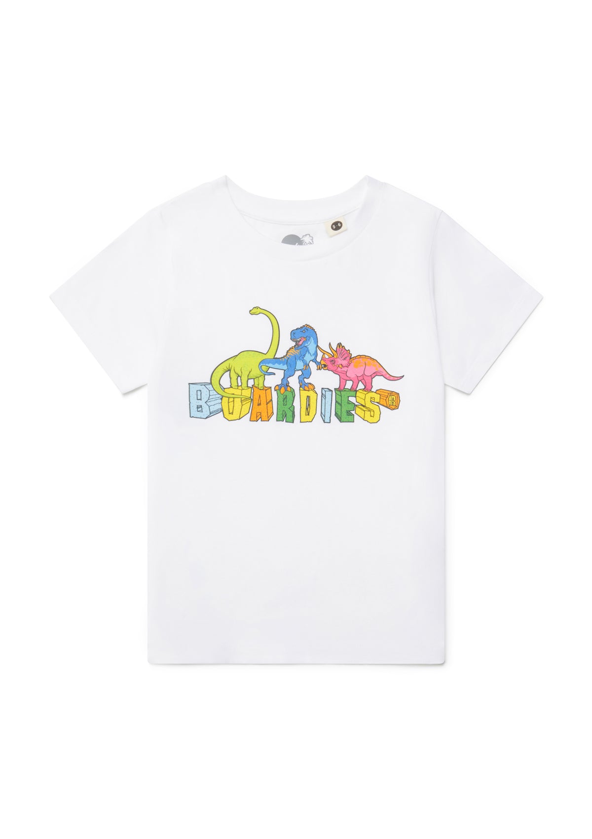 Vibrant Dino Graphic T-Shirt for Kids - Soft Cotton White Tee with Dinosaur Print - Perfect for Playdates, School & Everyday Adventures