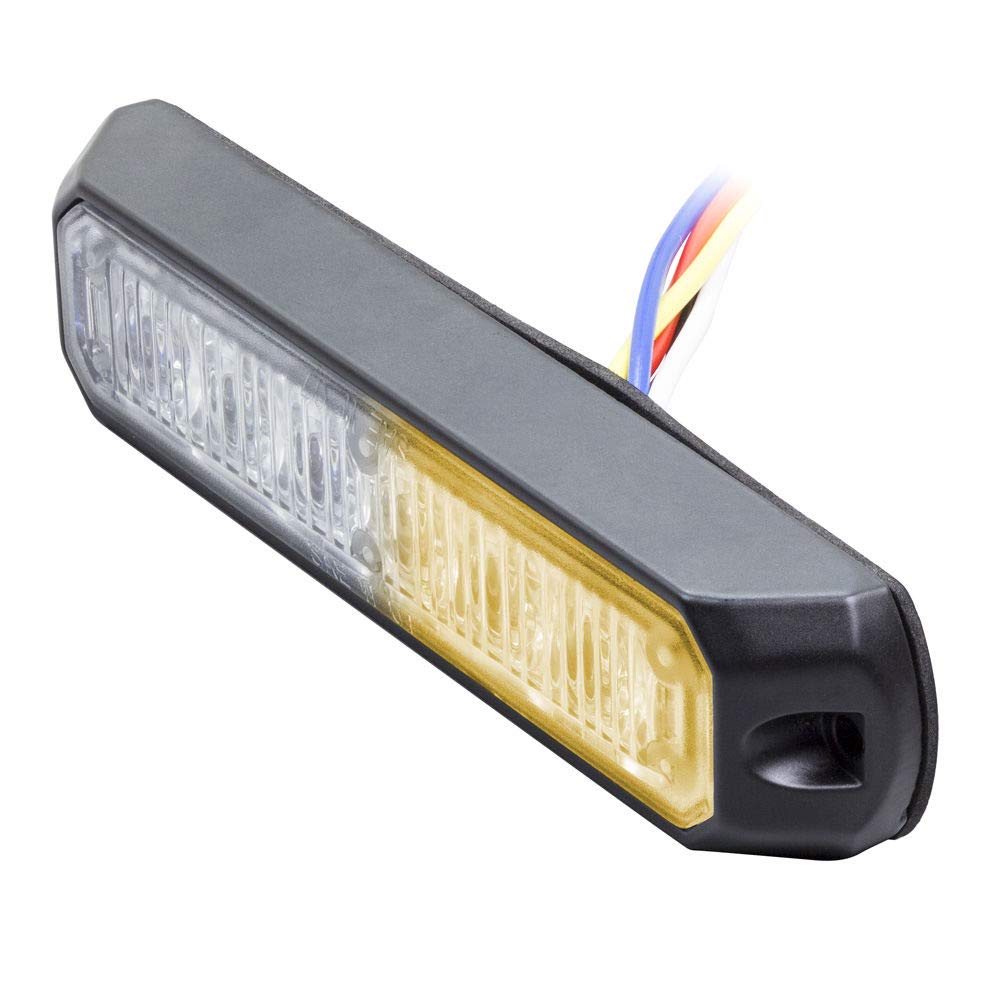 Heise 4.9 Inch 6 LED Marker Lights - Amber Warning Lights for Trucks, Trailers & Commercial Vehicles - Heavy Duty Waterproof Design (HE-MUMRK-6WA) - Ideal for Road Safety & Vehicle Visibility in Low Light Conditions