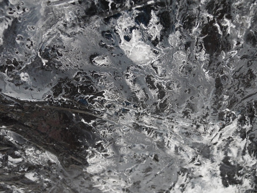 Abstract Black Painting - Modern Wall Art for Living Room, Bedroom & Office Decor - Handmade Canvas Artwork